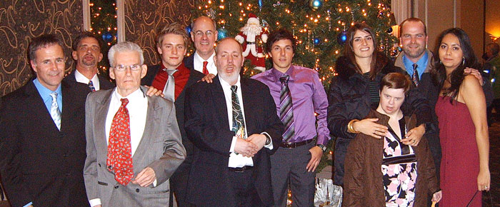 With members of the Green House, Christmas 2007