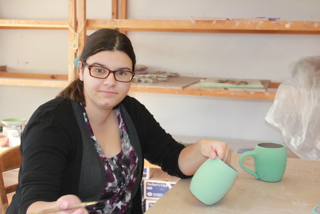 Clarissa Buttarazzi has learned new skills like pottery at the Craft Studio
