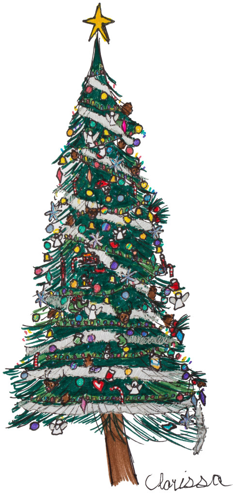 For the past 16 years we have featured one artist's depiction of a Christmas tree for our holiday card.