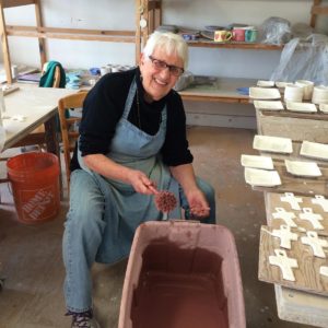 Lissie - one of our faithful volunteers at the Craft Studio.