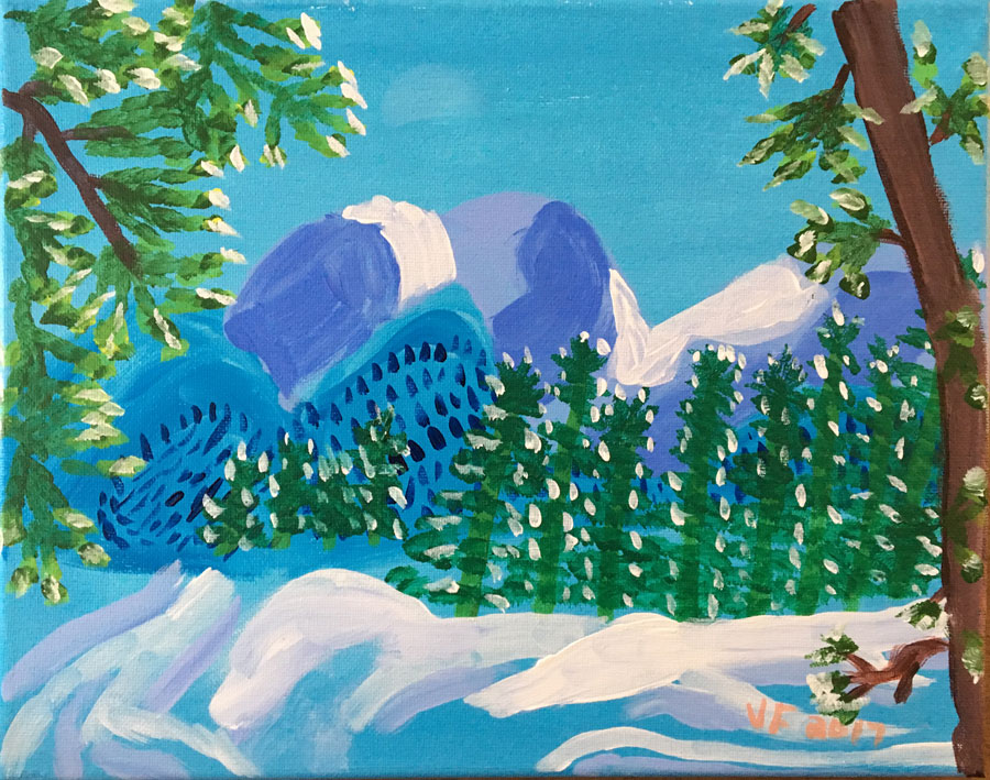 winter landscape painting