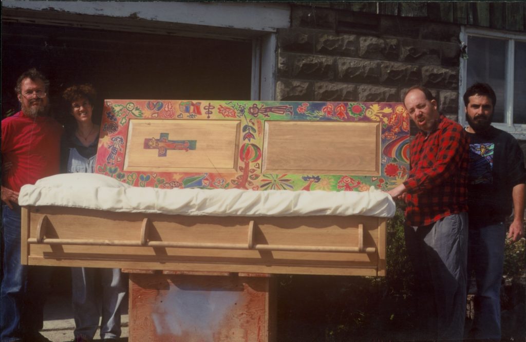 Henri Nouwen's painted casket